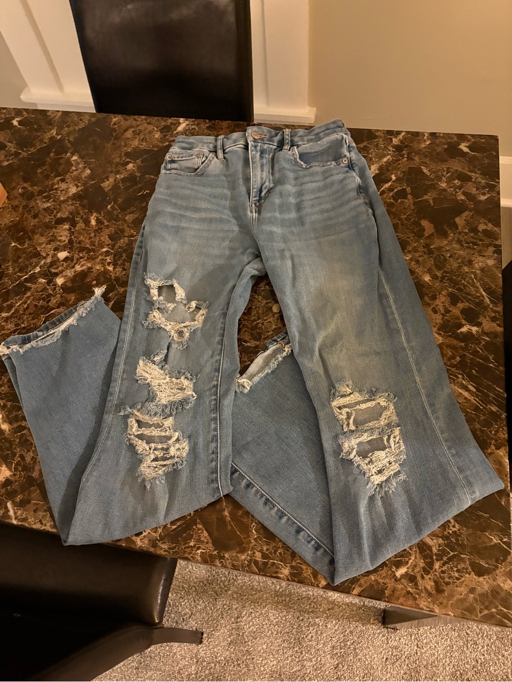American eagle ripped Flare jeans